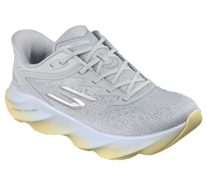 Pantofi alergare Skechers Hands Free Slip-Ins Aero Burst damă - gri deschis albastru - Img 2
