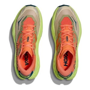 Pantofi Alergare Trail Femei Hoka Speedgoat 7 Persimmon-Neon Yuzu - Img 4