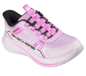 Pantofi sport Skechers Hands Free Slip-Ins Wave 92 Sparkle Sprint copii - roz deschis multicolor - Img 2