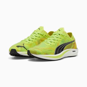 Puma - pantofi alergare pentru barbati Liberate NITRO 2 - Psychedelic Rush - verde fluo Lime Pow negru potocaliu - Img 6