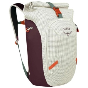 Rucsac impermeabil Osprey Transporter Roll Top Alb/Burgundy