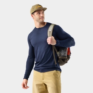 Smartwool - bluza de corp - Classic All-Season Merino Base Layer Crew Boxed - Deep Navy - L