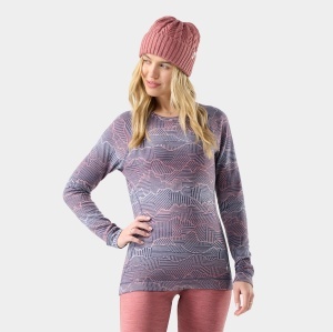 Smartwool - bluza de corp - Classic Thermal Merino Base Layer Crew Boxed W - Nightfall Linear Peaks - L