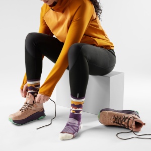 Șosete Merino hiking Smartwool Hike Mountain Moon - mov Purple Iris | Crew | Light Cushion - Img 2