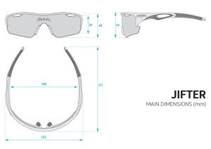 Spiuk - ochelari soare sport Jifter, 3 lentile de schimb transparent, portocaliu si albastru oglinda - rama alba - Img 7