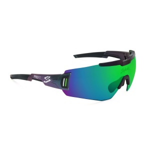 Spiuk - ochelari soare sport Profit, 2 lentile de schimb transparent si verde oglinda - rama multicolora (irizata)