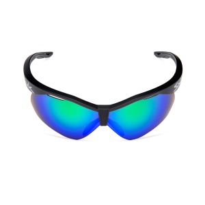 Spiuk - ochelari soare sport Ventix K, 2 lentile de schimb transparent si verde oglinda - rama neagra - Img 2