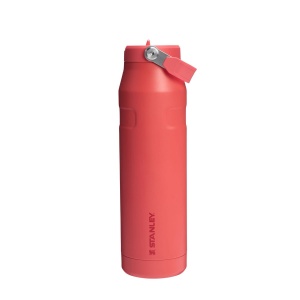 Stanley - termos tip sticla cu pai - Iceflow Flip Straw Lid - coral - 1.06 L