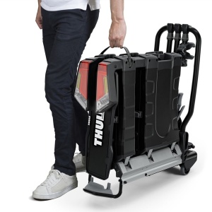 Suport biciclete Thule EasyFold XT 3 NEGRU cu prindere pe carligul de remorcare - pentru 3 biciclete - Img 4