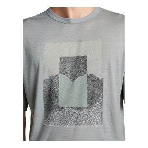 Tricou Barbati Icebreaker 150 Tech Lite Relaxed Mountain Shift Gri - Img 5