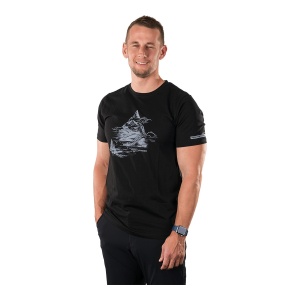 Tricou Barbati Northfinder Outdoor Cotton Regular Fit Bened Black