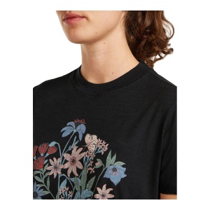Tricou Femei Icebreaker Merino 150 Tech Lite Crop NZ Flora Negru - Img 5