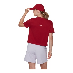 Tricou Femei Mammut Base Cropped Mini Logo Rosu - Img 3