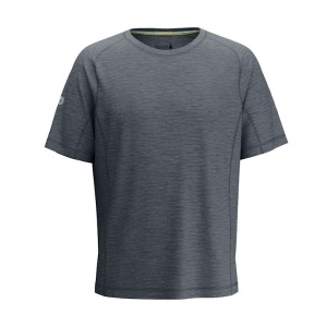 Tricou sport bărbați Smartwool Active Ultralite - Merino + TENCEL™ - gri carbune melanj - Img 3