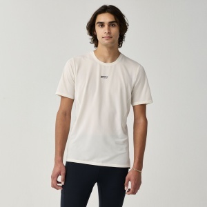 Tricou tehnic alergare Brooks High Point Short Sleeve 2.0 bărbați - crem