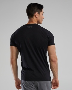 Tricou tehnic TYR Unisex Lightweight Ultrasoft Tech - negru | confortabil - Img 2