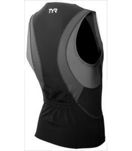 TYR - bluza fara maneci triatlon - Competitor Singlet - negru | gri - Img 9