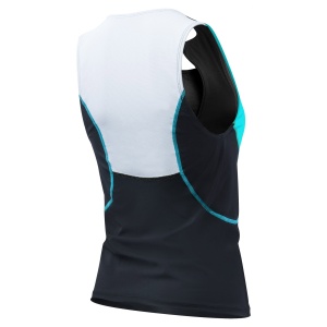 TYR Competitor Loose Singlet top triatlon cu bustiera negru-albastru - Img 2