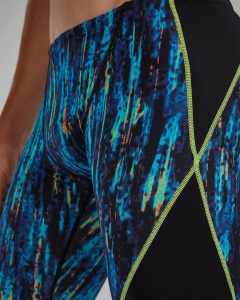 TYR - costum inot barbati tip jammer - Durafast Elite Blade Splice Jammer Aurora - Blue Rainbow | Black - 26 (XS) - Img 7