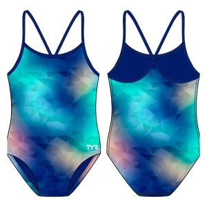 TYR - costum inot intreg pentru fete - Durafast Elite Addy Diamondfit Frazil Swimsuit - Turquoise | Multi - L - Img 4