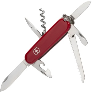 Victorinox - briceag camper, 13 functii - argintiu rosu - Img 2