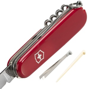 Victorinox - briceag camper, 13 functii - argintiu rosu - Img 4