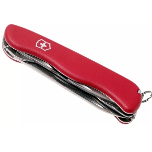Victorinox - briceag mic Forester, 12 functii - argintiu rosu - Img 16