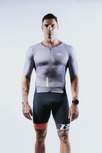Z3R0D - costum barbati triatlon maneca scurta - TTSUIT Racer - cinder grey