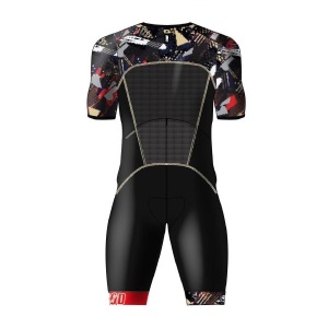 Z3R0D - costum triatlon cu maneca scurta - TTSUIT START HOMME - psycho champagne - Img 2