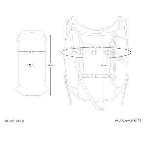 Apidura - vesta alergare Racing Hydration Vest, masura S-M - negru gri - Img 19
