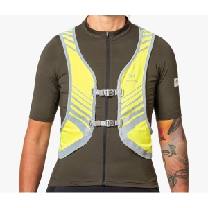 Apidura - vesta reflectorizanta ciclism Packable Visibility Vest, dimensiune S-M - verde fluo gri - Img 3
