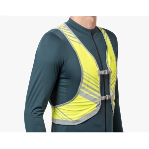 Apidura - vesta reflectorizanta ciclism Packable Visibility Vest, dimensiune L-XL - verde fluo gri - Img 4