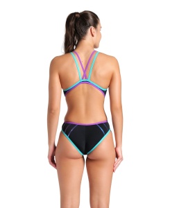 Arena - costum inot femei intreg - W One Metallic Paint - Black I Water I Purple - Img 3