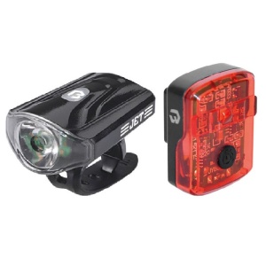 Bikefun - set lumini bicicleta (far + stop) Bikefun Jet, incarcare USBi, 1 Led - negru - Img 2