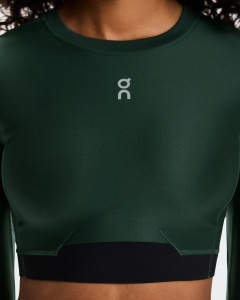 Bluză crop On Train Long Sleeve Crop W | antrenament - Obsidian - Img 6