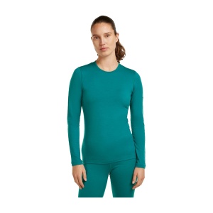 Bluza Femei Icebreaker Merino 200 Oasis Crewe Thermal Green