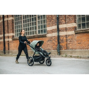 Carucior Thule Urban Glide 3 all-terrain cu prinderea hamului magnetica, Mist green - Img 6