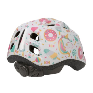 Casca Copii Polisport Be-Cool Marime S(52-56), set bidonas+suport, alb-roz - Img 3