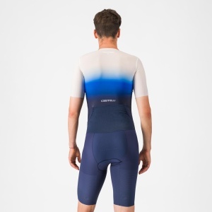 Castelli - costum triatlon cu maneca scurta - Pr 2 Speed Suit - albastru | alb - Img 2