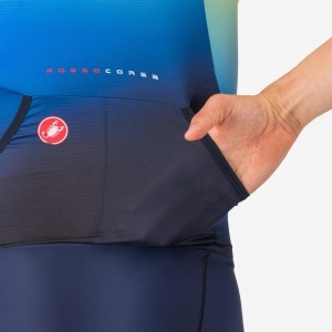 Castelli - costum triatlon fara maneci - Free Sanremo 3 Suit Sleeveless - albastru belgian | portocaliu - Img 4