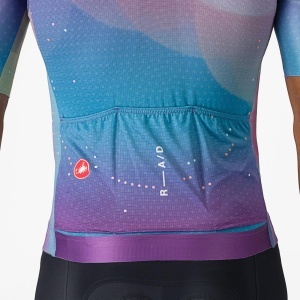 Castelli - tricou ciclism cu maneca scurta pentru barbati R-A/D Jersey - multicolor mov inchis albastru - Img 3