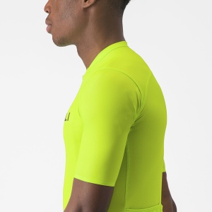 Castelli - tricou ciclism maneca scurta regular fit - Prologo Lite Jersey - 16-38 gr C - verde lime | verde inchis - Img 6