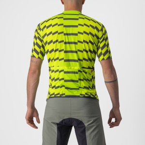 Castelli - tricou pentru ciclism cu maneca scurta Unlimited Sterrato Jersey - verde electric lime gri inchis - Img 2