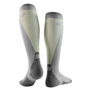 CEP - sosete compresie inalte - ultralight socks tall v3 - grey | lime - Img 4
