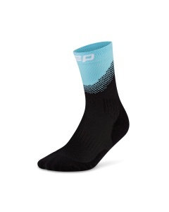 CEP - sosete compresie medii - run edt. split - black/light blue