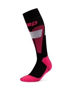 CEP - sosete compresie tall - Ski Merino 3.0 W - black | pink - II - Img 3