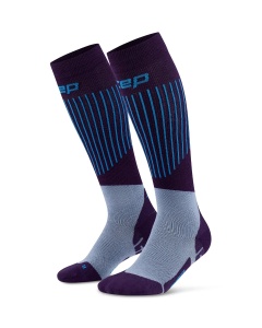 CEP - sosete compresie tall - Ski Ultralight 3.0 - dark purple | blue - III - Img 2