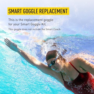 Finis - ochelari inot adulti Smart Google - alb gri inchis fumuriu - Img 3