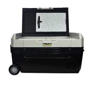 Frigider auto portabil cu roți 30.5 L, cu compresor, alimentare 12V/24V/220V, Bluetooth, control digital, -20°C +20°C, EMD4x4 - Img 2