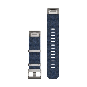 Garmin curea nailon QuickFit 22 cu model jacquard - Indigo - Img 2
